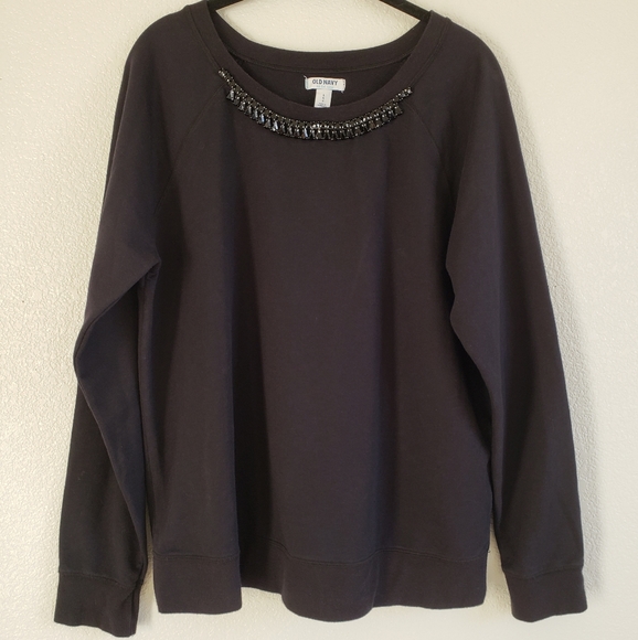 Old Navy Jewel Collar Sweatshirt - Picture 1 of 5
